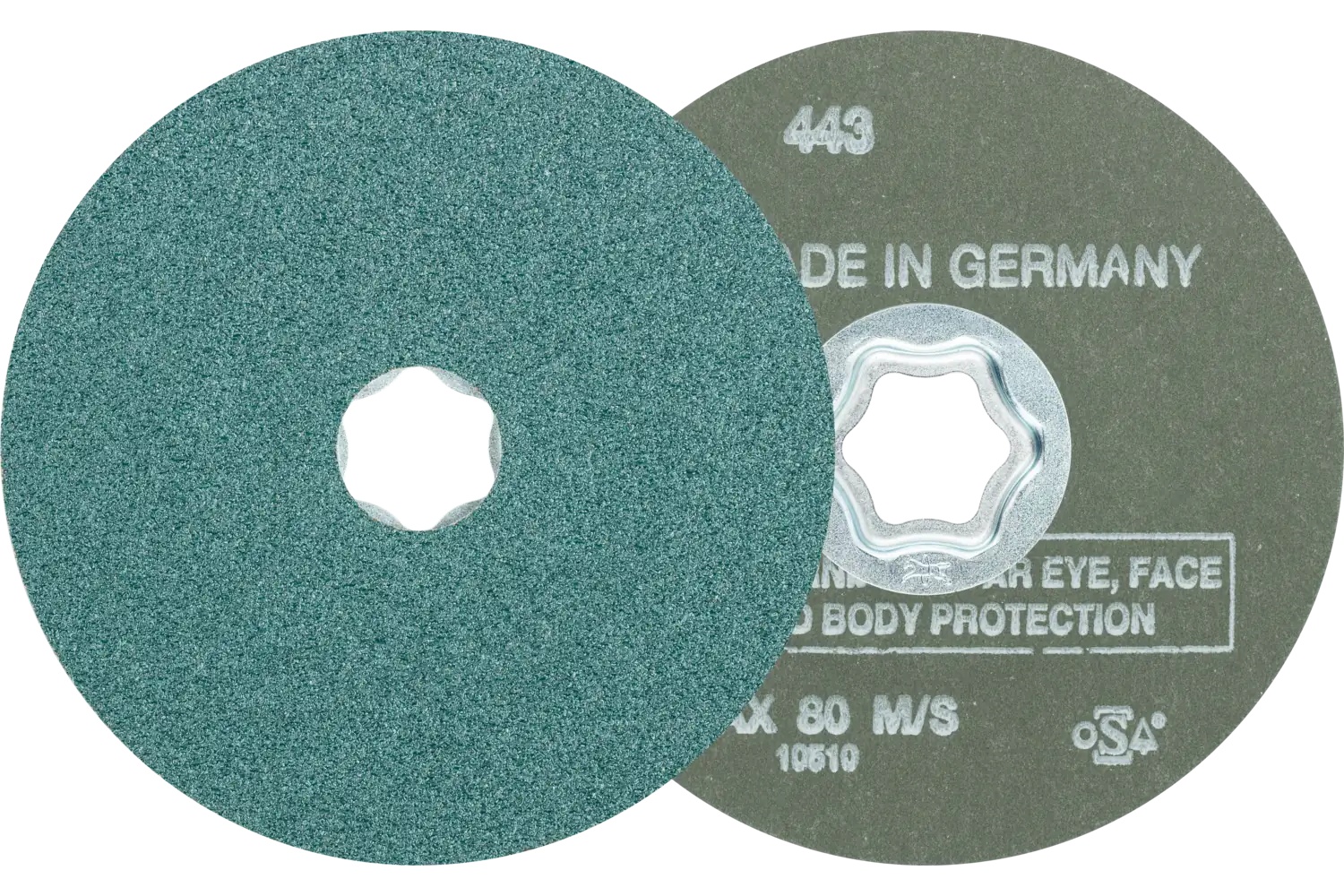 Picture of Pferd Combiclick® Fiber Disc, 4-1/2" Dia, 60 Grit, Zirconia alumina